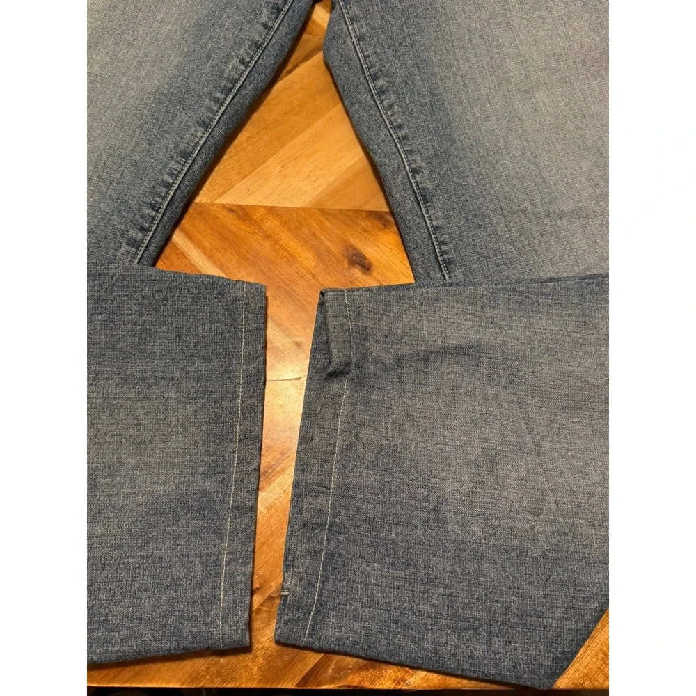 ENYCE‎ Vtg jeans men's 42 blue stitched Logo Patch Wide Streetwear Y2K